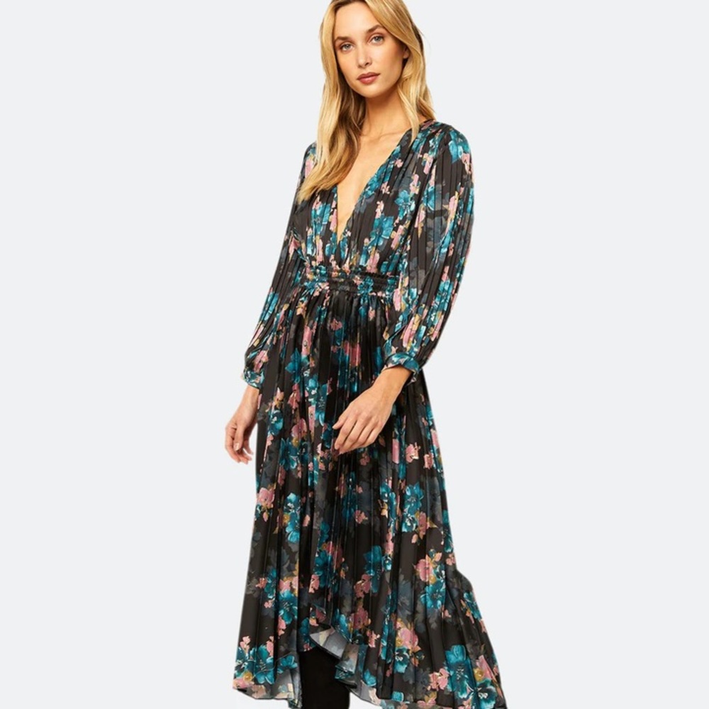 MISA Los Angeles NWT Kirna Pleated Dress - M